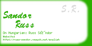 sandor russ business card